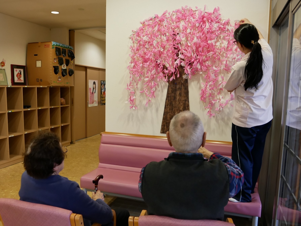 桜前線 かざぐるま準備中 かざぐるまブログ 高岡市にある高齢者介護施設 かざぐるま
